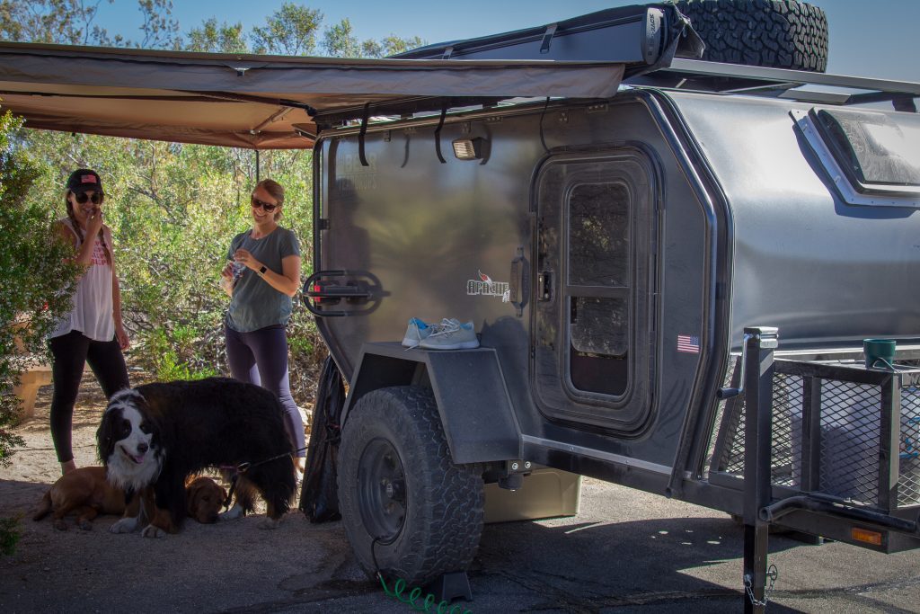 small travel trailers - bear teardrop trailers awning