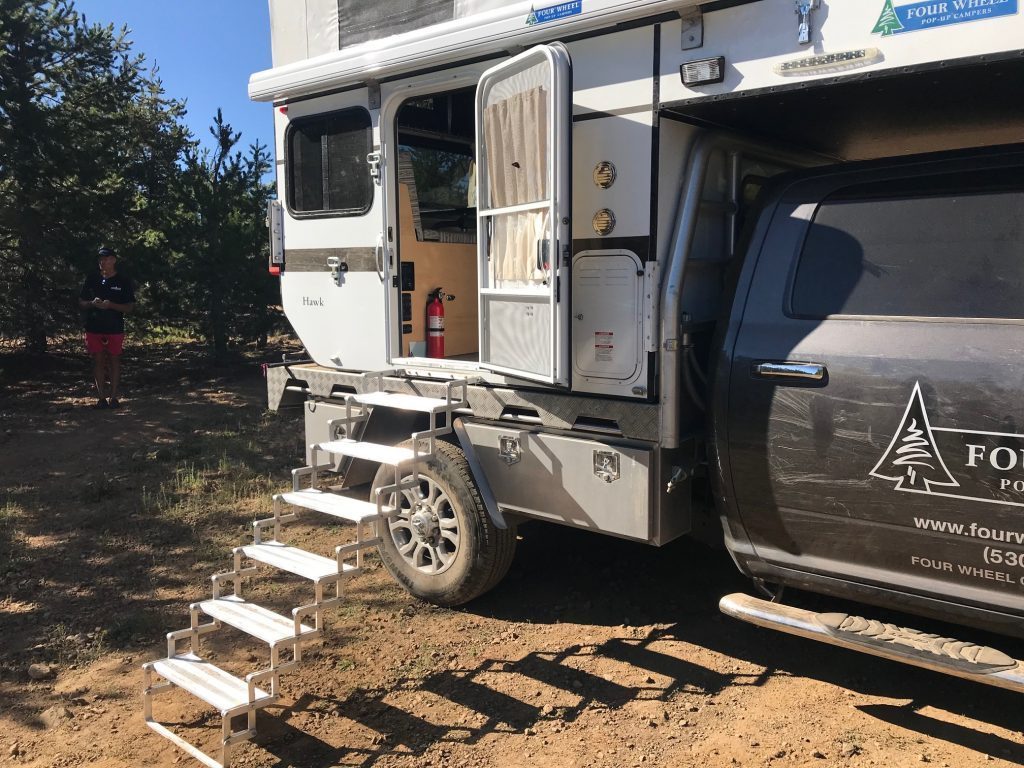 steps going up into the camper