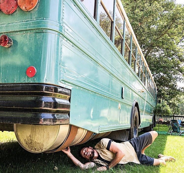 Living off the grid- fitting a water filtration system to a bus. 