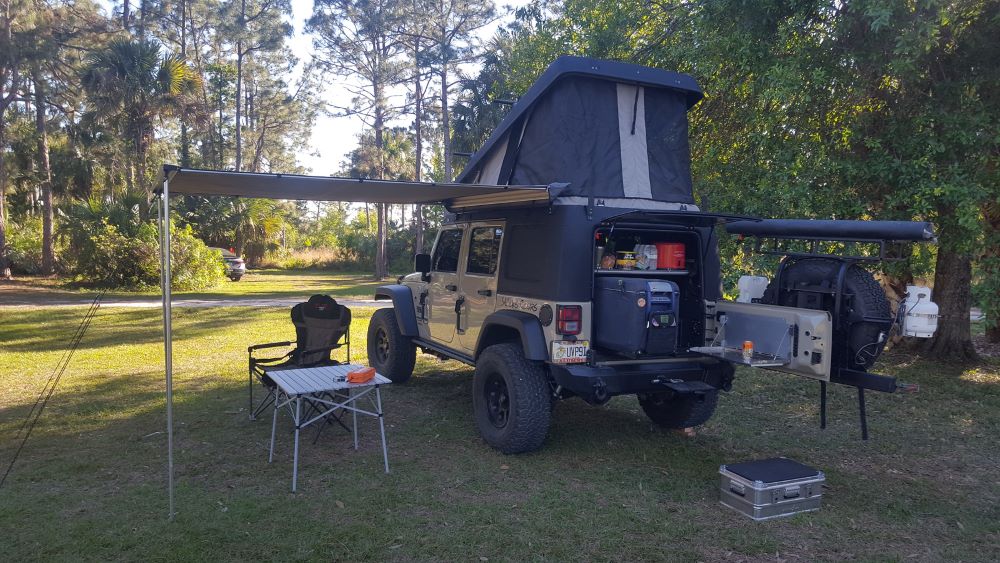 jeep wrangler van camping