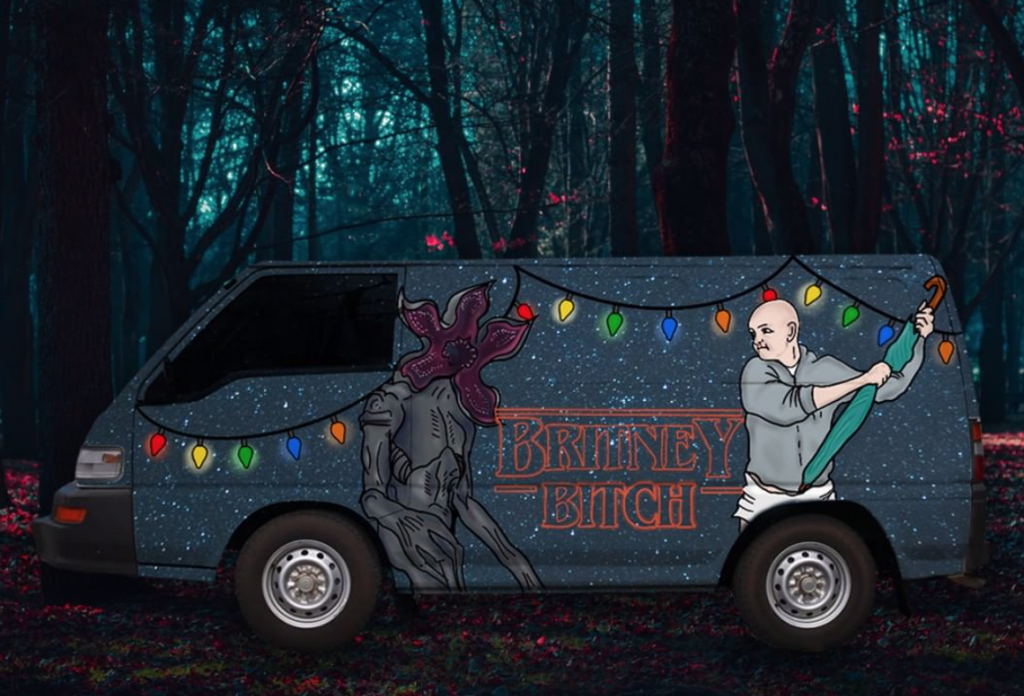 Stranger things inspired camper from Wicked Campers