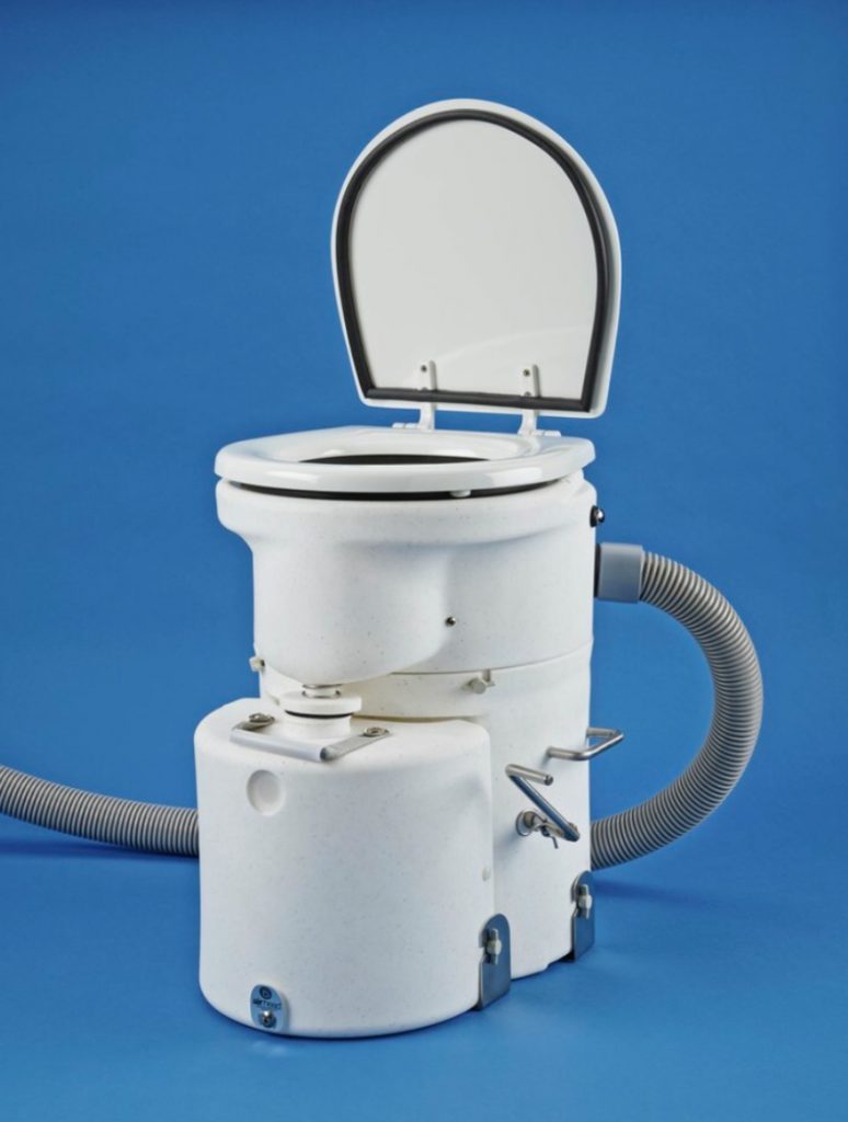 composting toilet with vent pipe 