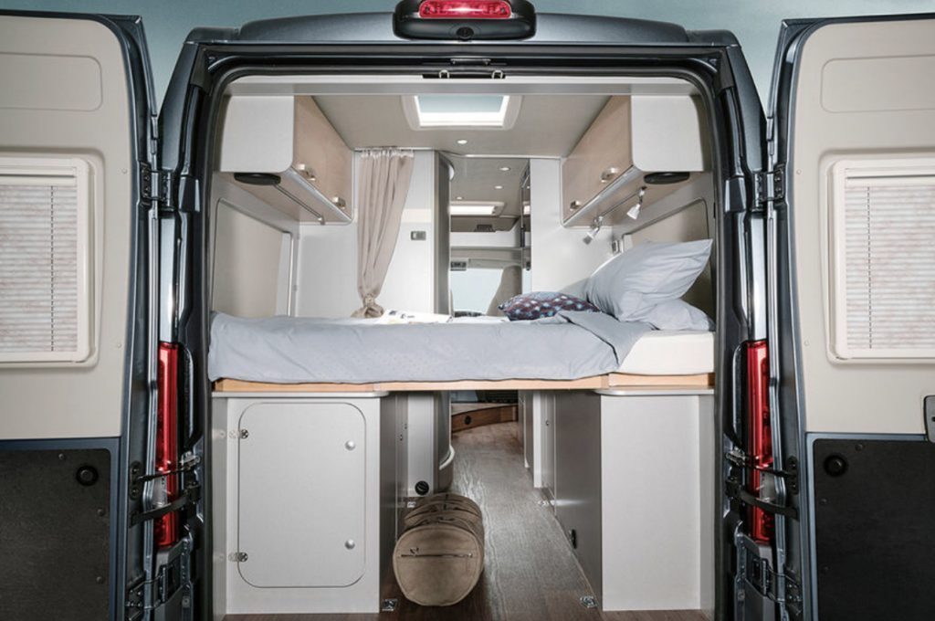 Best motorhomes - back view of HymerCar Free 