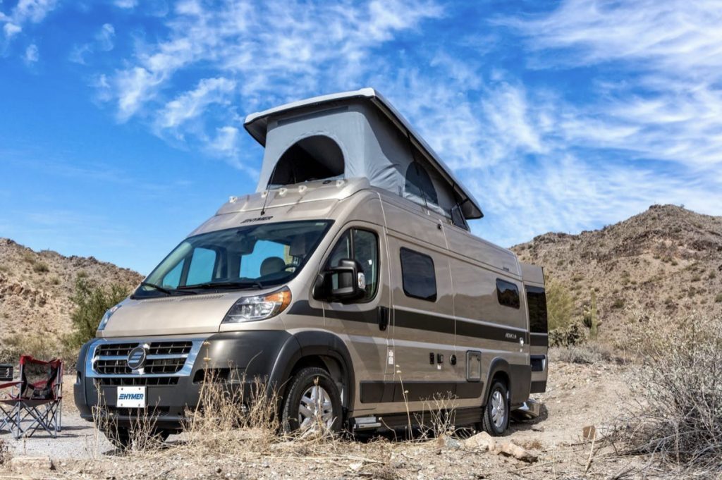 Hymer Aktiv 2.0 Exterior with roof popped 