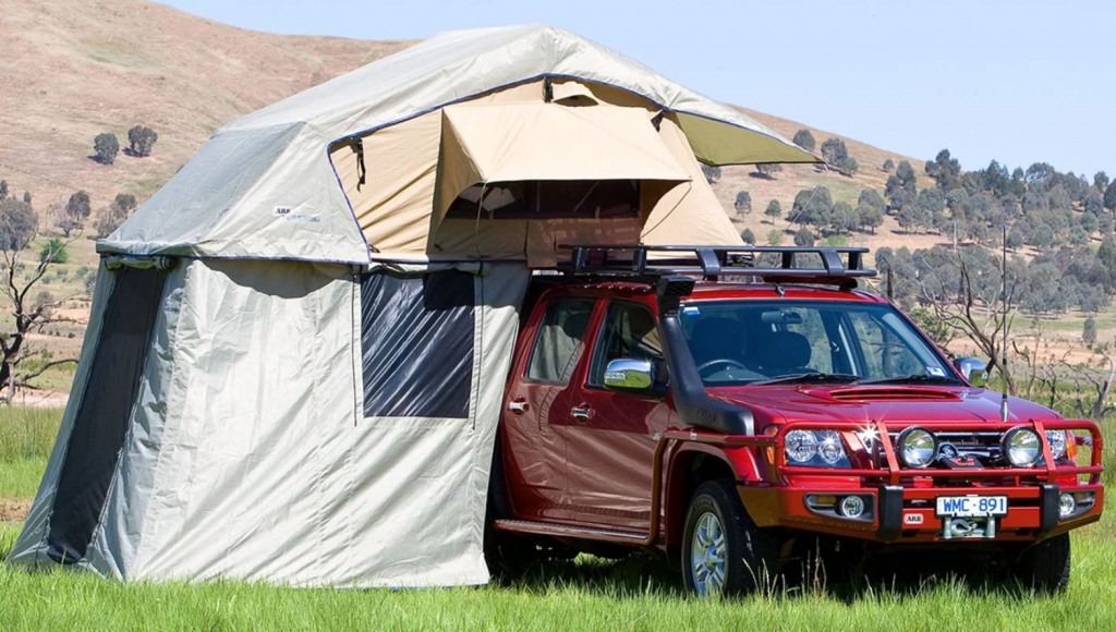 best pop up tents - ARB SImpson annexe and rooftent combo