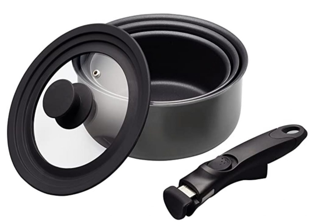 Pans with removable handle 