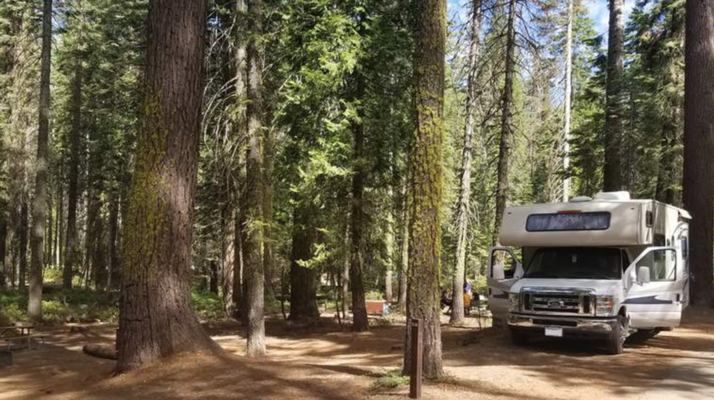 Motorhome in campground