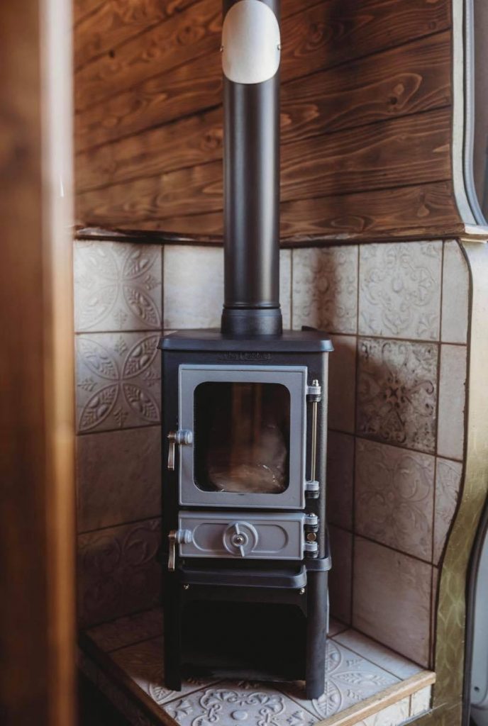 Faith – custom build camper – wood stove