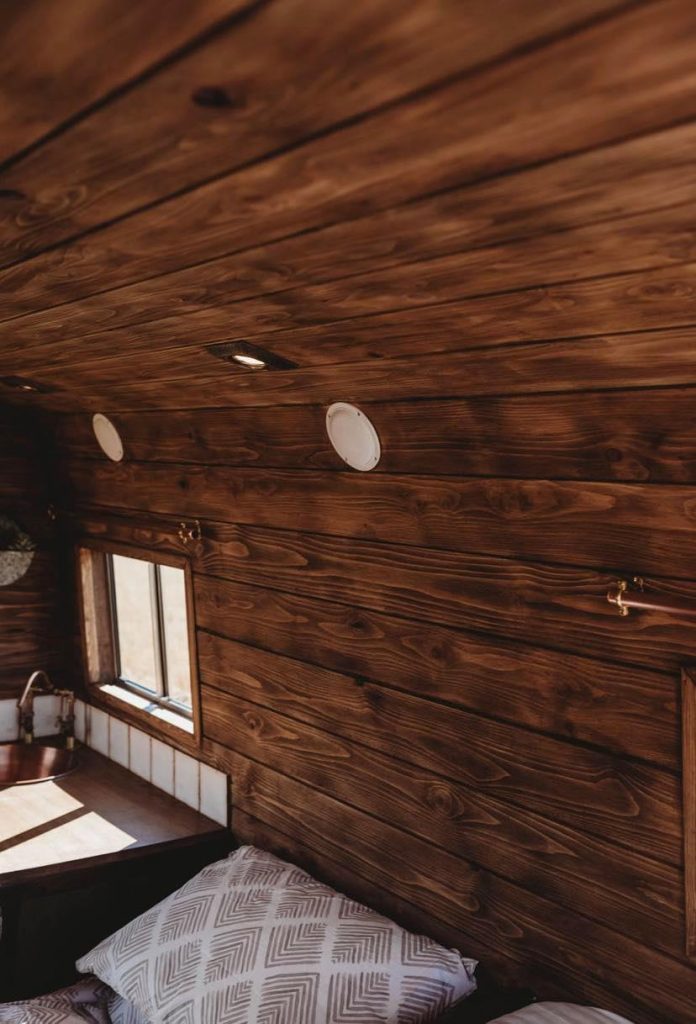 Faith – custom build camper – wooden walls