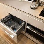 Dishwasher, a luxury component of RV life.