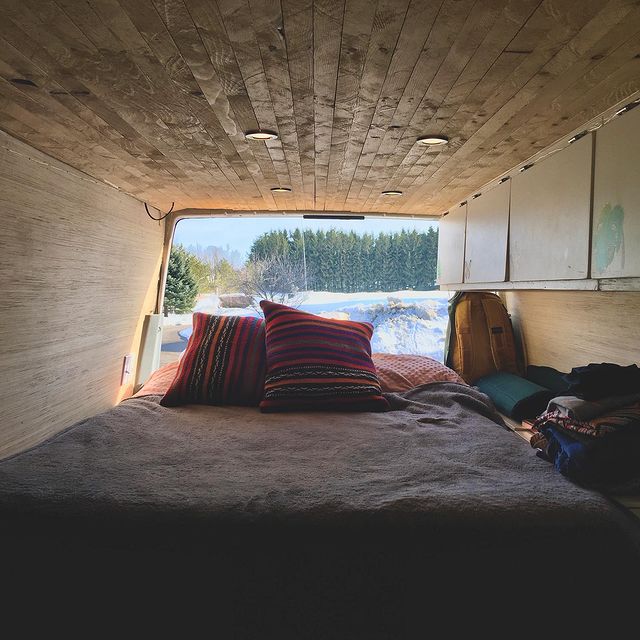 Full Fixed Bed in Converted Van- Top Must have