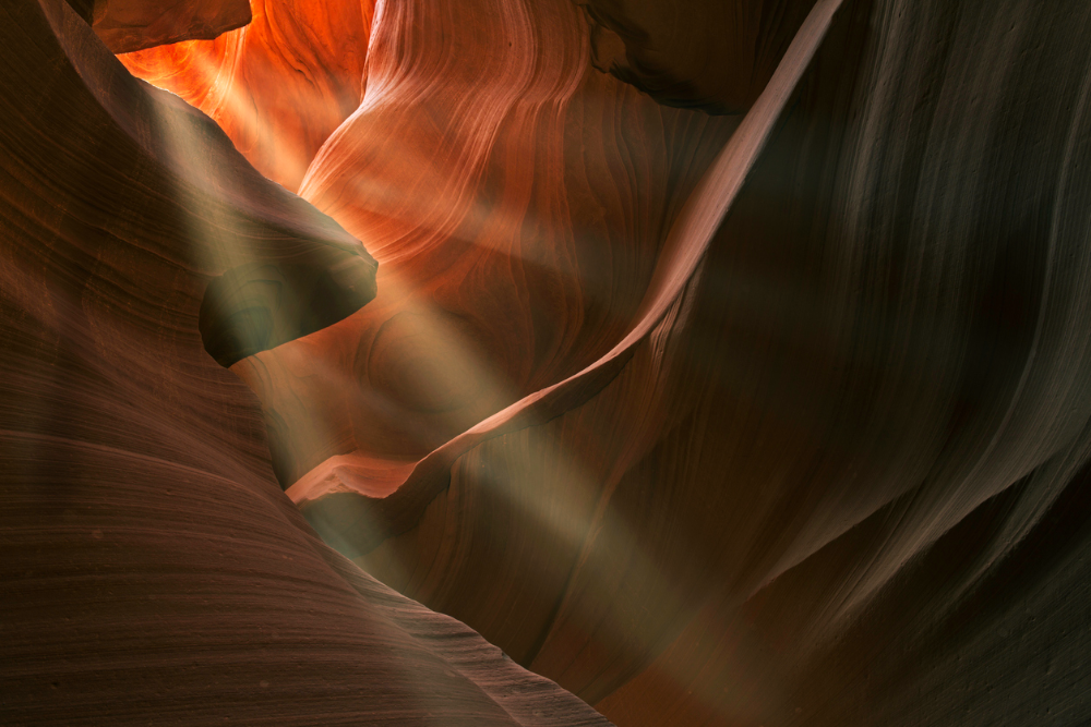 Antelope Canyon Light Beams